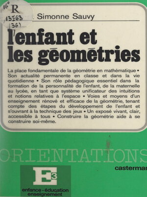 cover image of L'enfant et les géométries